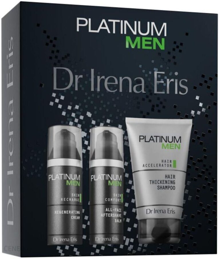 Dr Irena Eris Zestaw Platinum Men Balsam po goleniu 50ml + Krem do twarzy 50ml + Szampon zagęszczający włosy 125 ml