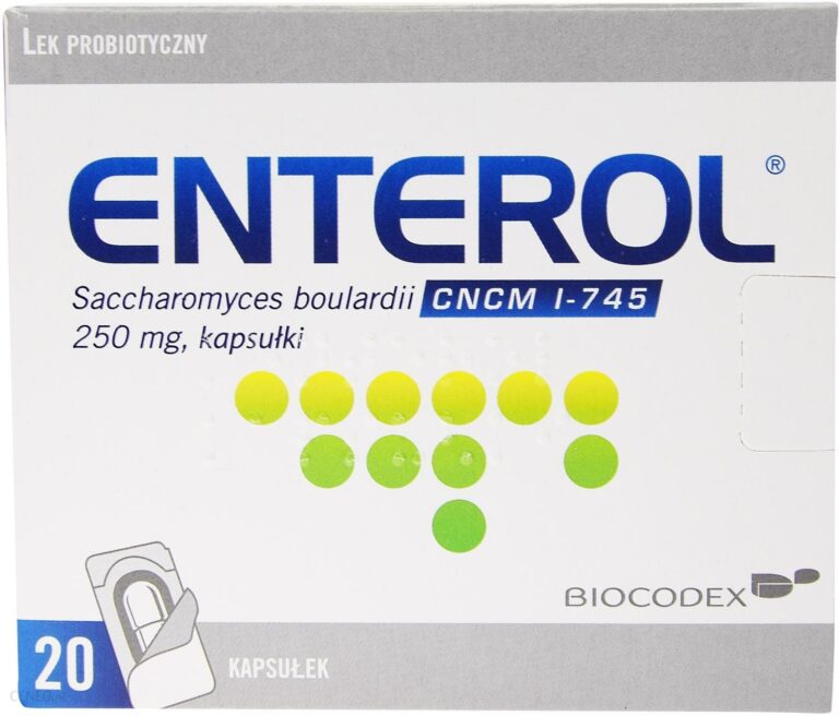 Enterol lek probiotyczny przeciwbiegunkowy 250mg 20 kaps./1opak.