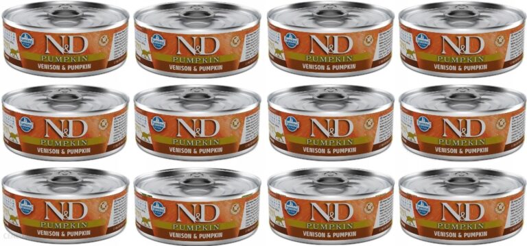 Farmina Nd Pumpkin Venison 12X80G Adult Cat Karma W Puszce