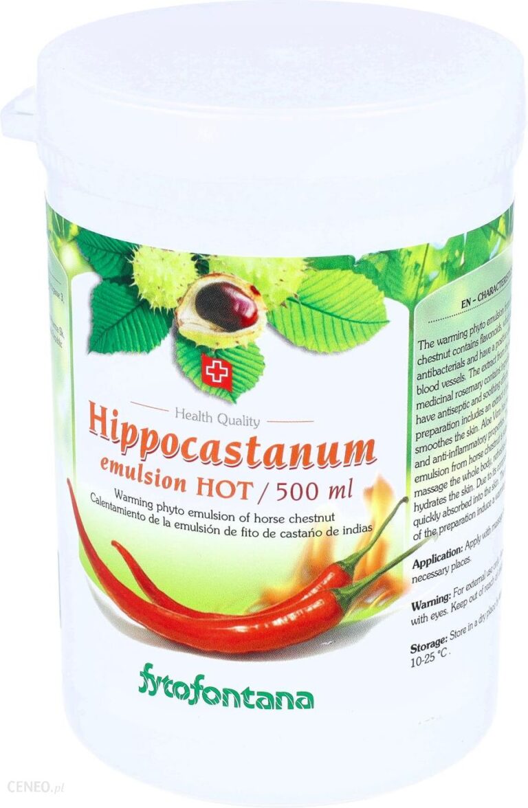 Herb-Pharma Hippocastanum – rozgrzewająca bioemulsja końska z kasztanem, 500ml