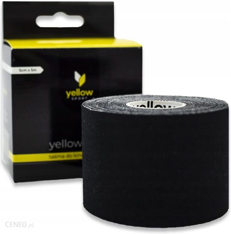 INNA YELLOWTAPE TAŚMA DO KINESIOTAPINGU 5CM CZARNY YT55X