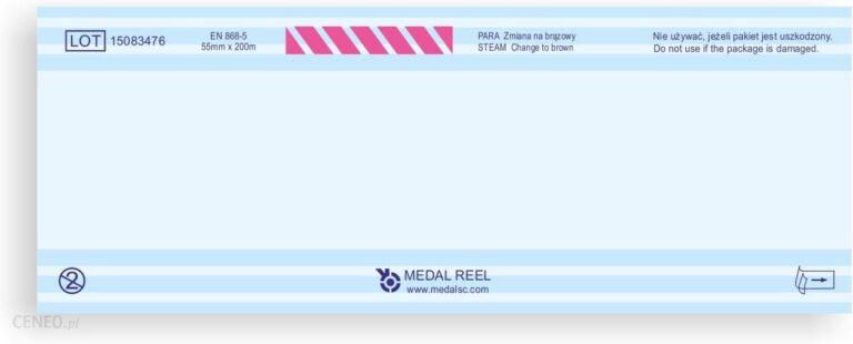 Medal Rękaw Do Autoklawu Płaski 150Mm X 200M Torebki Foliowo Papierowe Sterylizacji 1 Wskaźnik