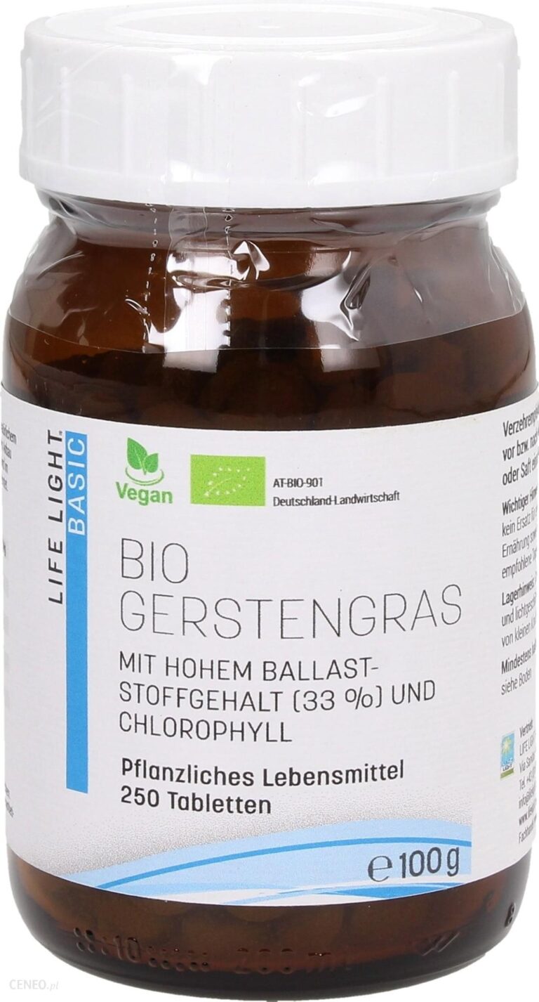 Organiczna trawa jęczmienna w tabletkach 100 g