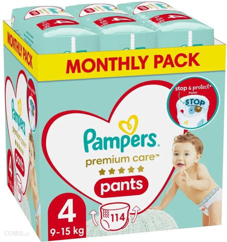Pampers Pieluchomajtki Premium Care Rozm. 4 114Szt.