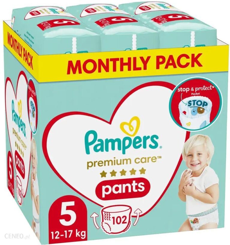 Pampers Premium Care Pieluchomajtki Rozmiar 5 102Szt.