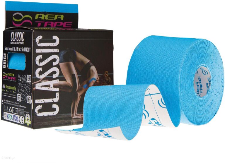 REA TAPE Profesjonalna taśma do kinesiology tapingu CLASSIC Niebieska 5cmx5m