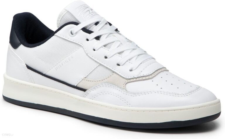Sneakersy TOMMY HILFIGER – Retro Court Mix Cupsole FM0FM04006 White YBR