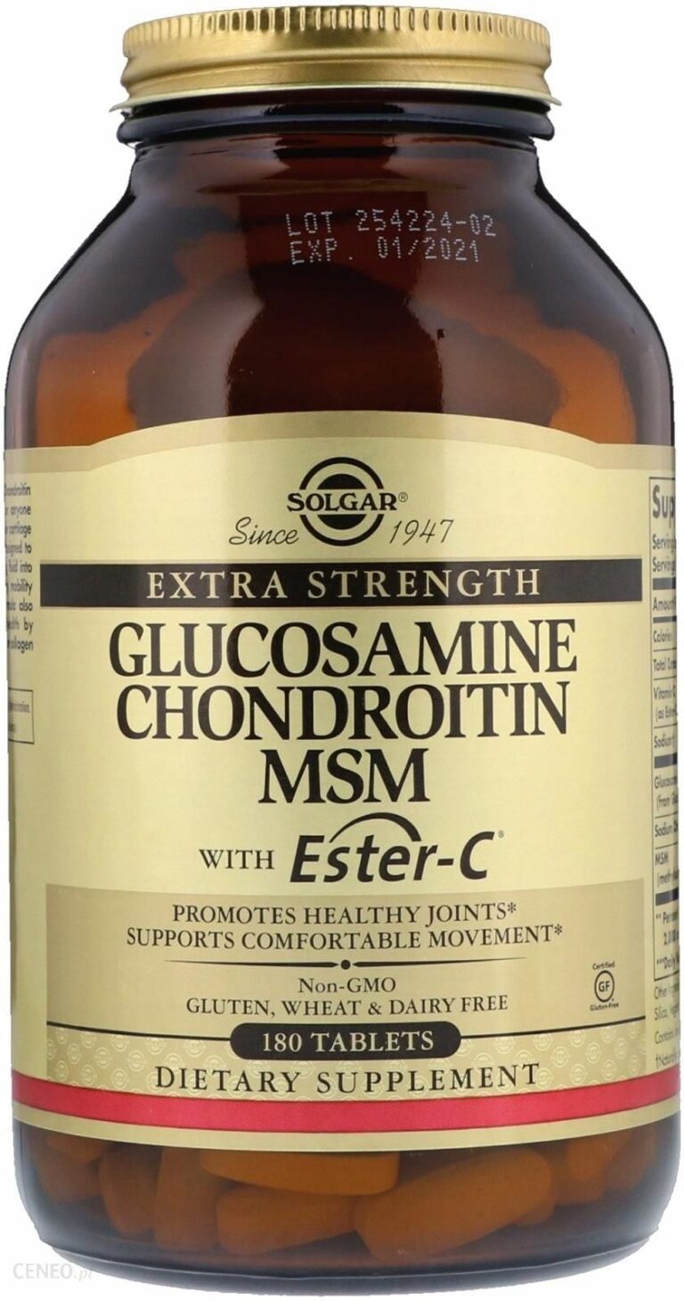 Solgar, Glukozamina chondroityna Msm z Estrem x180