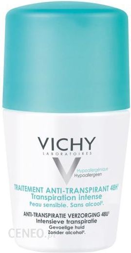 Vichy Deo Intense Transpiration Roller Antyperspirant W Kulce Do Skóry Wrażliwej 48H 50 ml