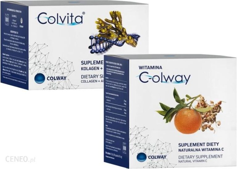 Zestaw Colway! Colvita kolagen 120kapsułek + witamina C naturalna z gryki 615mg 100kapsułek