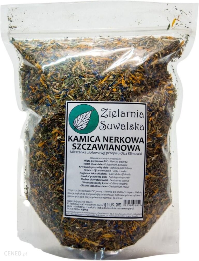 Zielarnia Suwalska Zioła Kamica nerkowa szczawianowa, mieszanka ziołowa Mięta pieprzowa, Rdest 450g